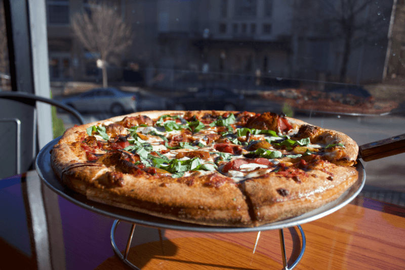 Iron City Pizza uses local salad dressings from Southern Organics