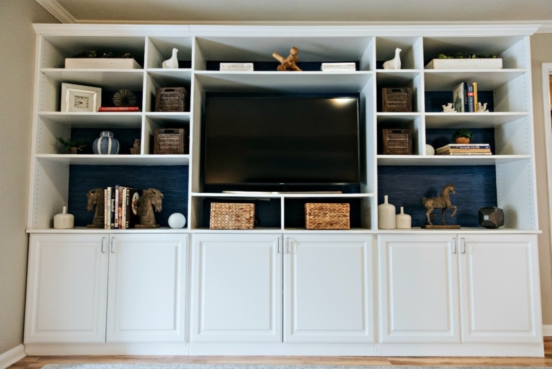 custom entertainment center by closets by design