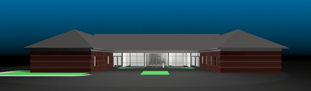 rendering of the front of the Way Station