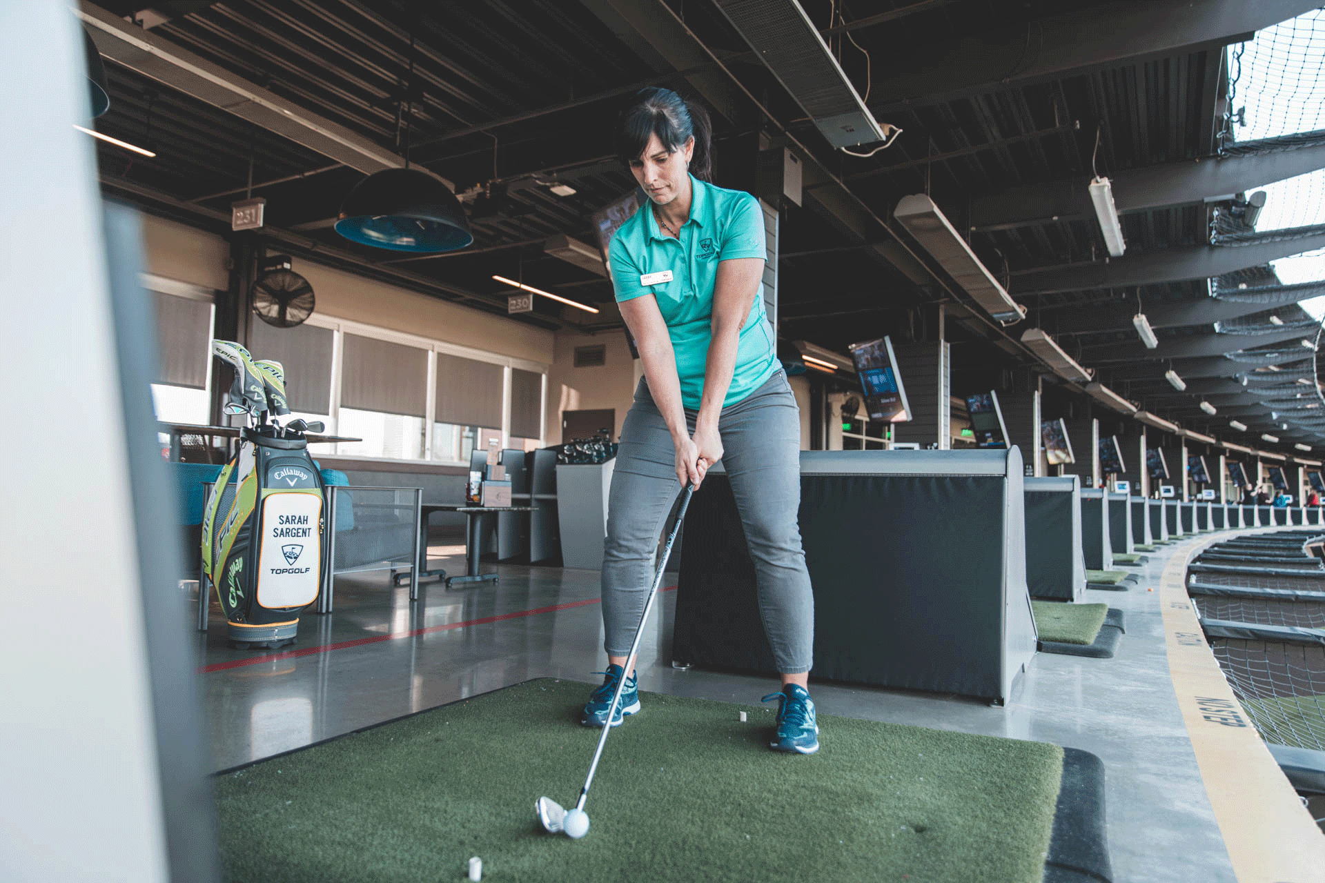 Top Golf Enhance your golf skills with lessons from Topgolf Birmingham golf pro Sarah Sargent. $30 off first lesson!