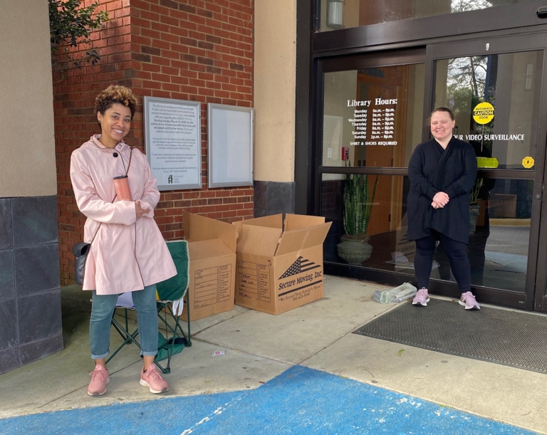 “Physician moms” holding masks and PPE Drive at Homewood Library, Sun. March 22, 9-3