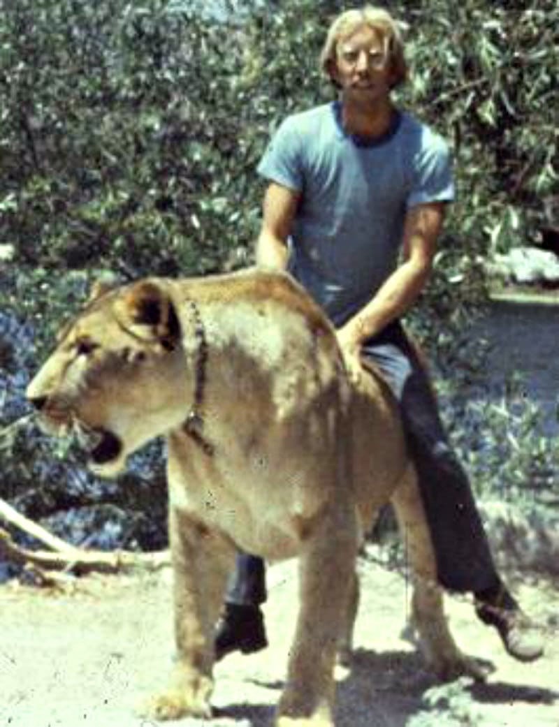 Steven Austad in his lion taming days