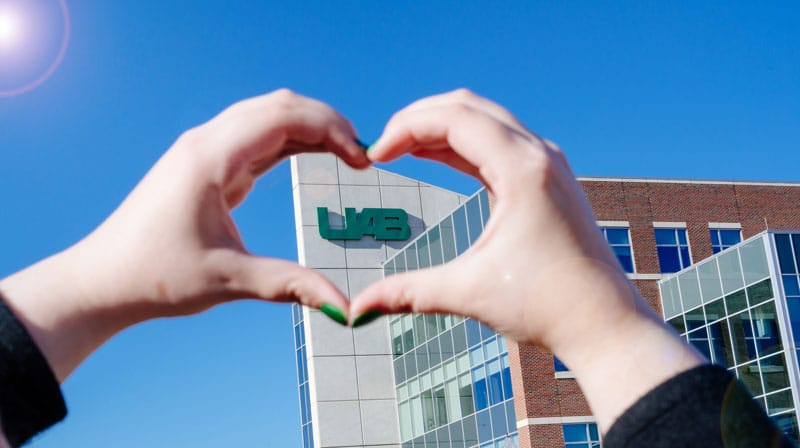 caring heart hands at UAB