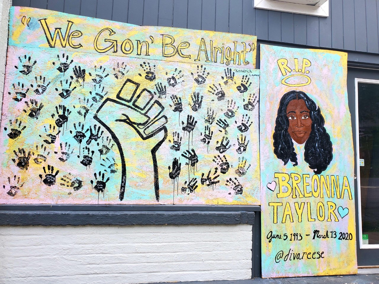 breonna taylor mural at vibestreet studios MURAL PHOTOS: How Birmingham businesses + artists are using art to express solidarity for change