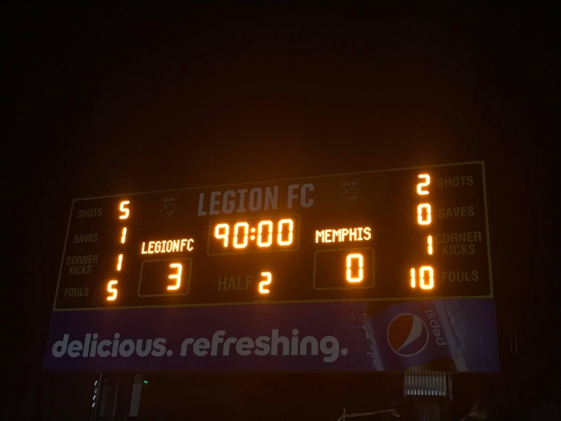 Bham Legion Opener Scoreboard Donut time! Birmingham Legion FC defeats Memphis and U.S. Soccer hero Tim Howard in opener