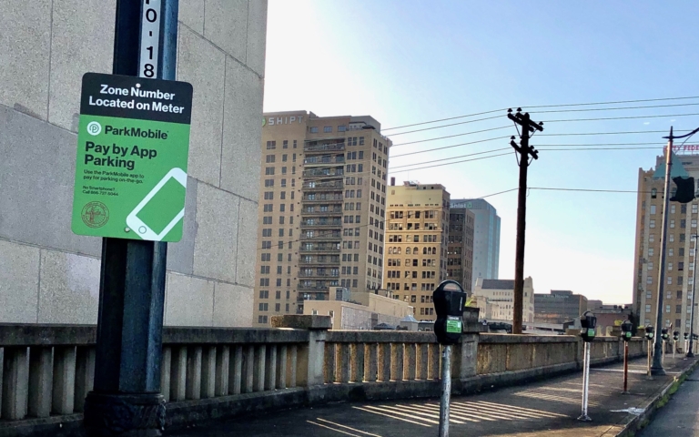 Quarters no longer required. You can now pay for parking in Birmingham with an app