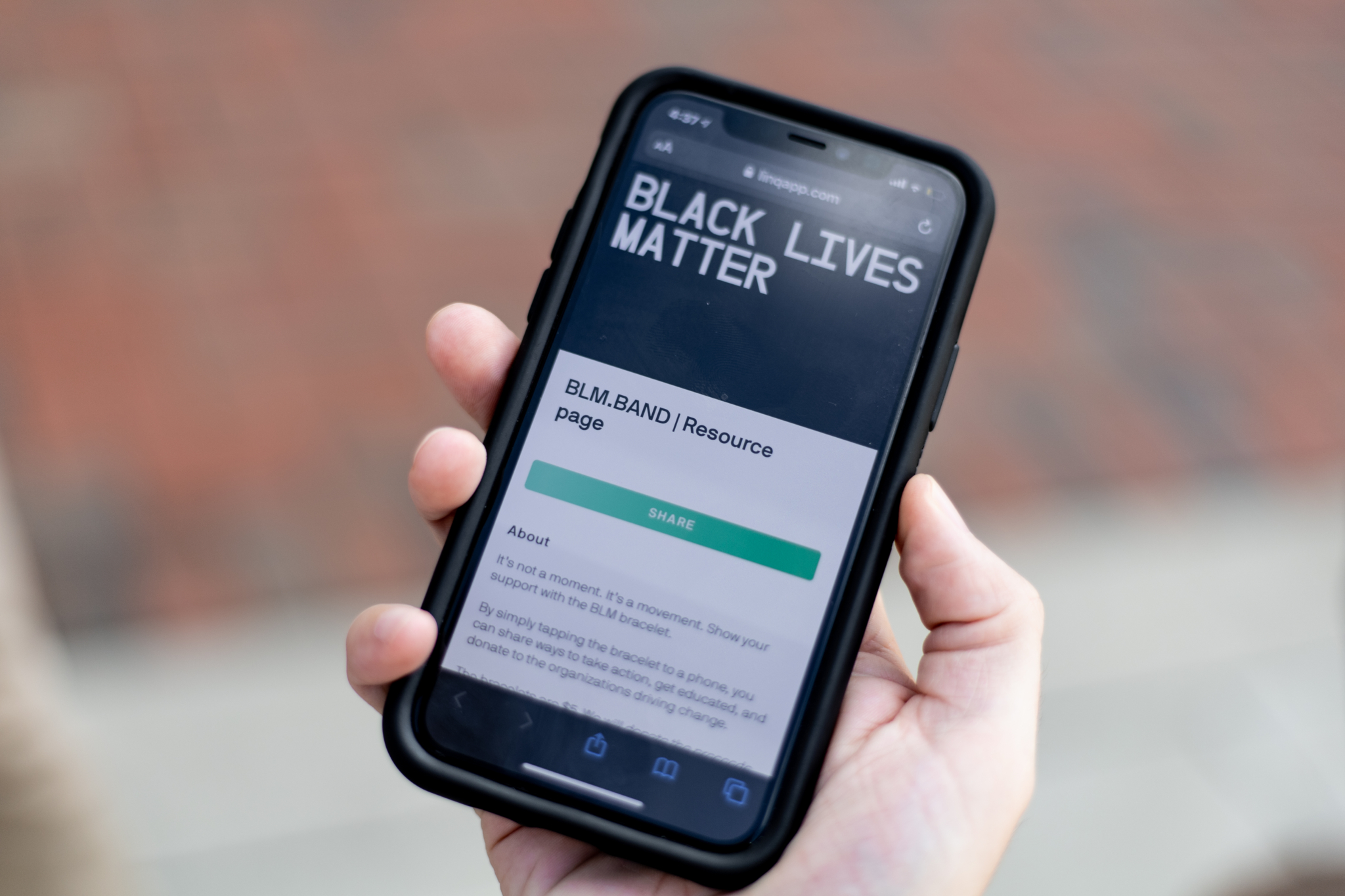 Local tech startup launches $5 smart bracelet to share Black Lives Matter resources 3 Linq 5711 Local tech startup launches $5 smart bracelet to share Black Lives Matter resources