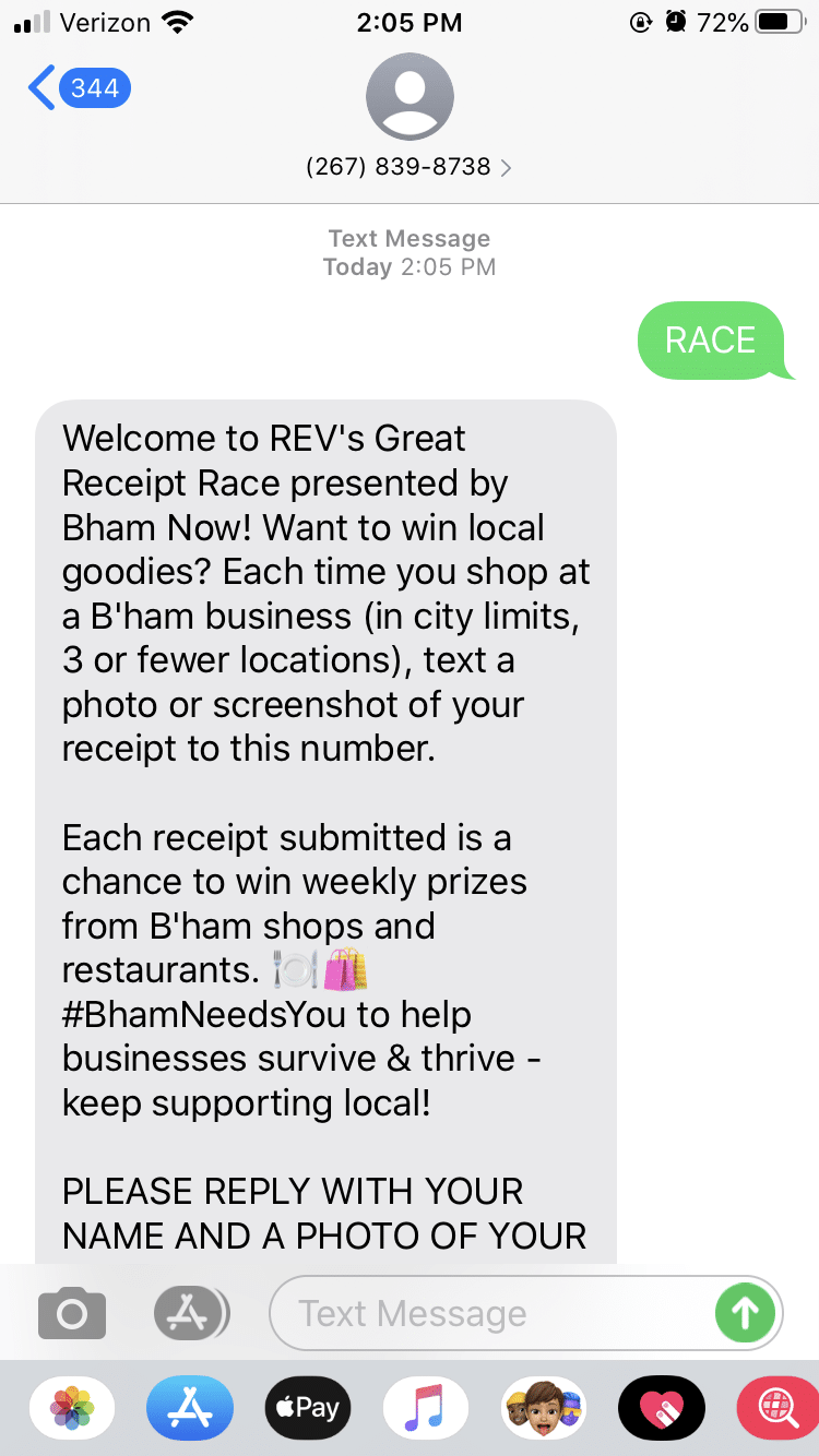 REV 2 Shop, send + win during REV Birmingham’s Great Receipt Race happening thru Aug. 31
