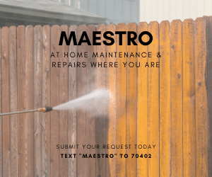 Maestro Services Cleaning a Wood Fence