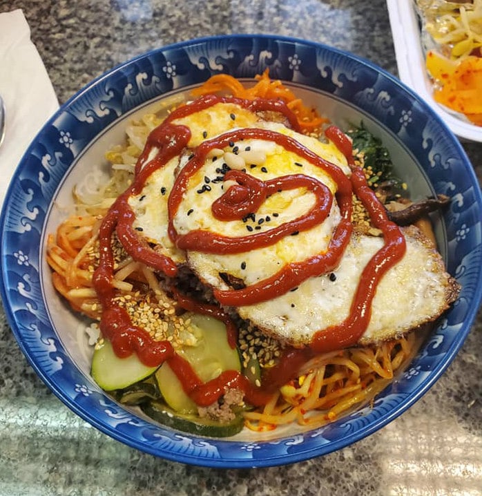 Bibimbap is sooo tasty, served at Seoul Restaurant on Green Springs