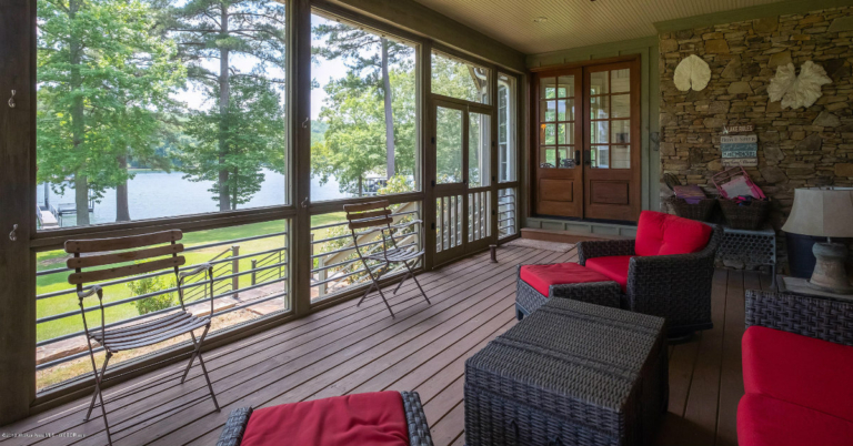 porch 5 lake homes near Birmingham that will make your jaw drop this fall