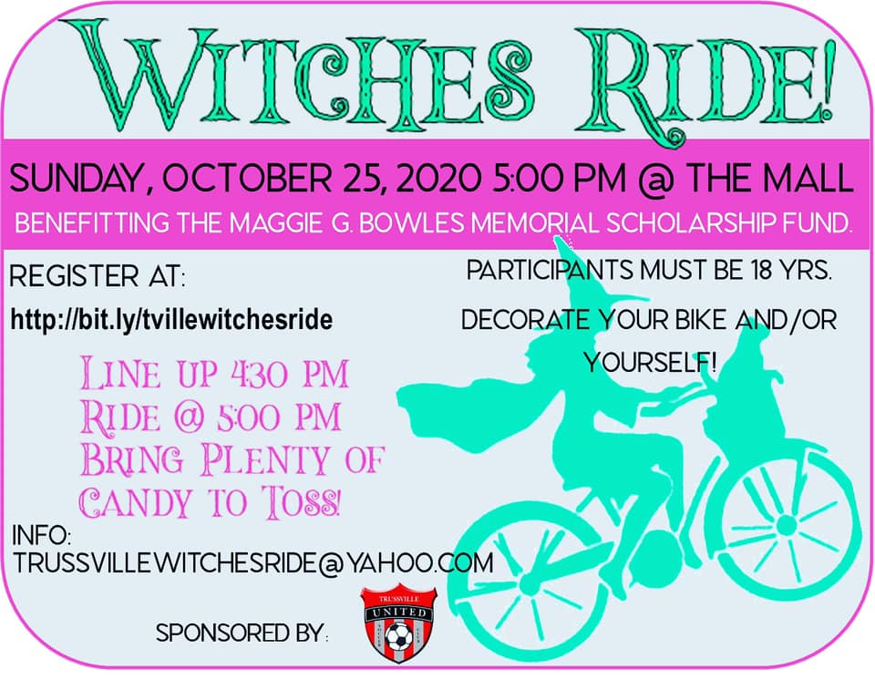 Have you heard of Witches Rides? Check out these 5 Sunday, October 25 9 Trussvile Witches Ride