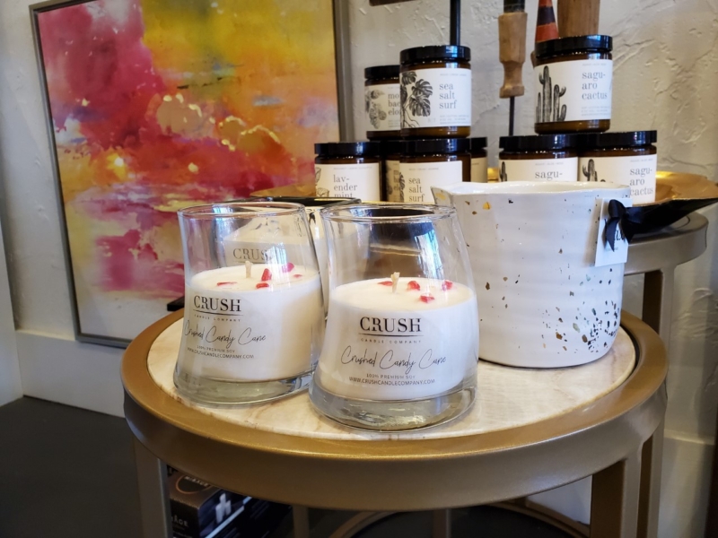 Peppermint Crush candles at Illuminated