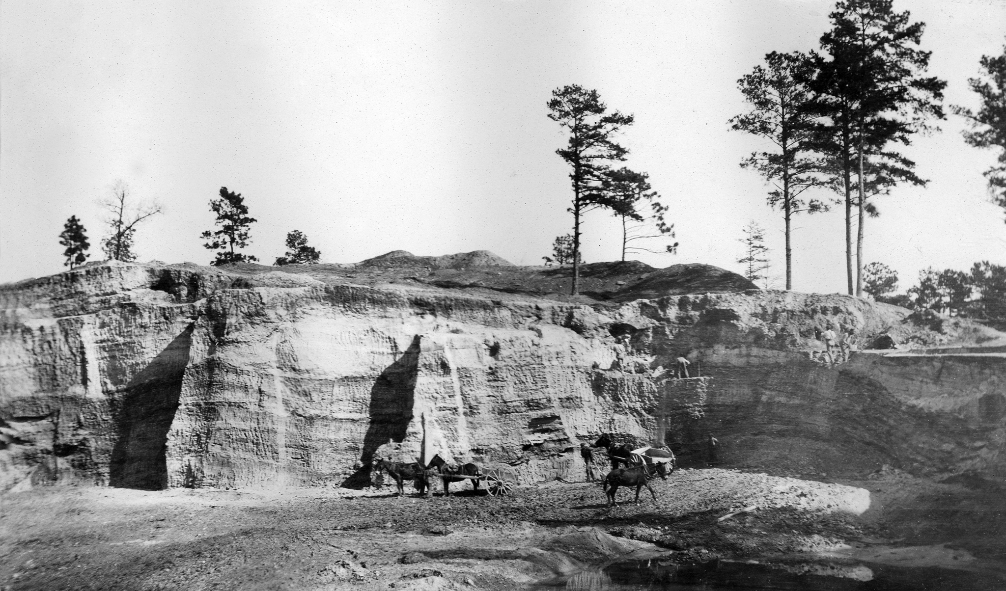 Old photo of clay pit 