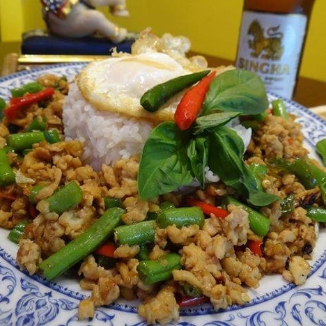 Basil ground chicken from Pinto Thai Chelsea - Birmingham Thai restaurants