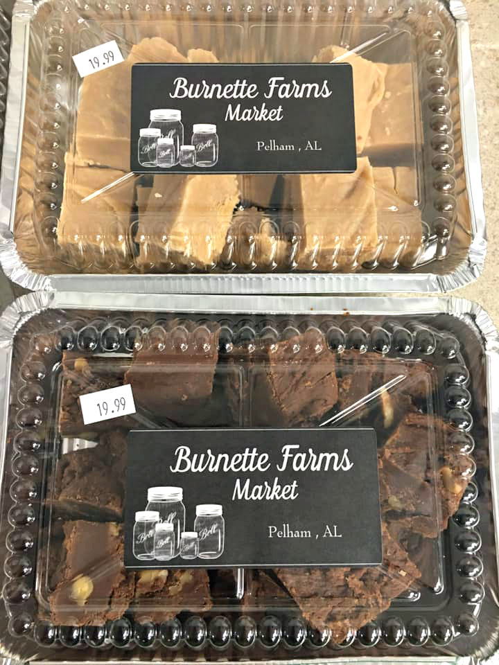 fresh made fudge from Burnette Farms Market & Café farmers market in Birmingham 