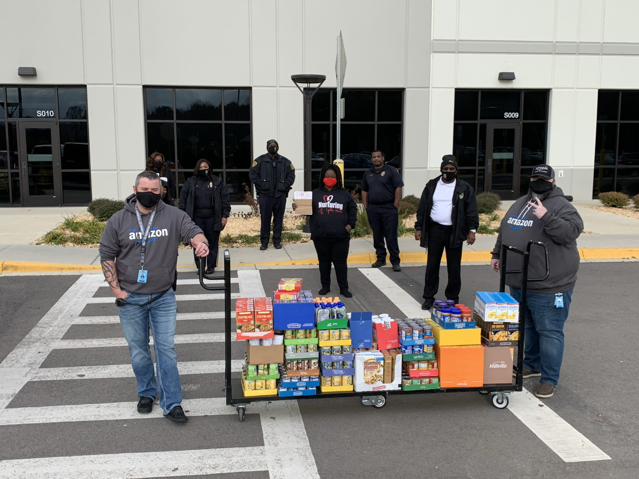 Food and Voucher Donation LPS LPM BPD Director of Charity Community and career building: see how people at Amazon's BHM1 make a difference