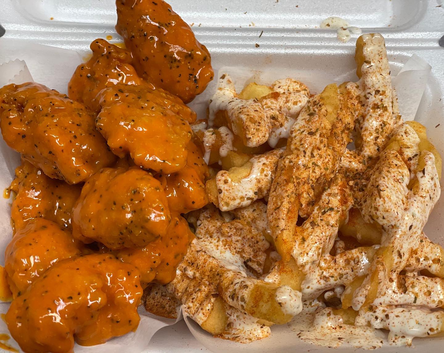 Lemon pepper boneless wings from Frozen Rooster