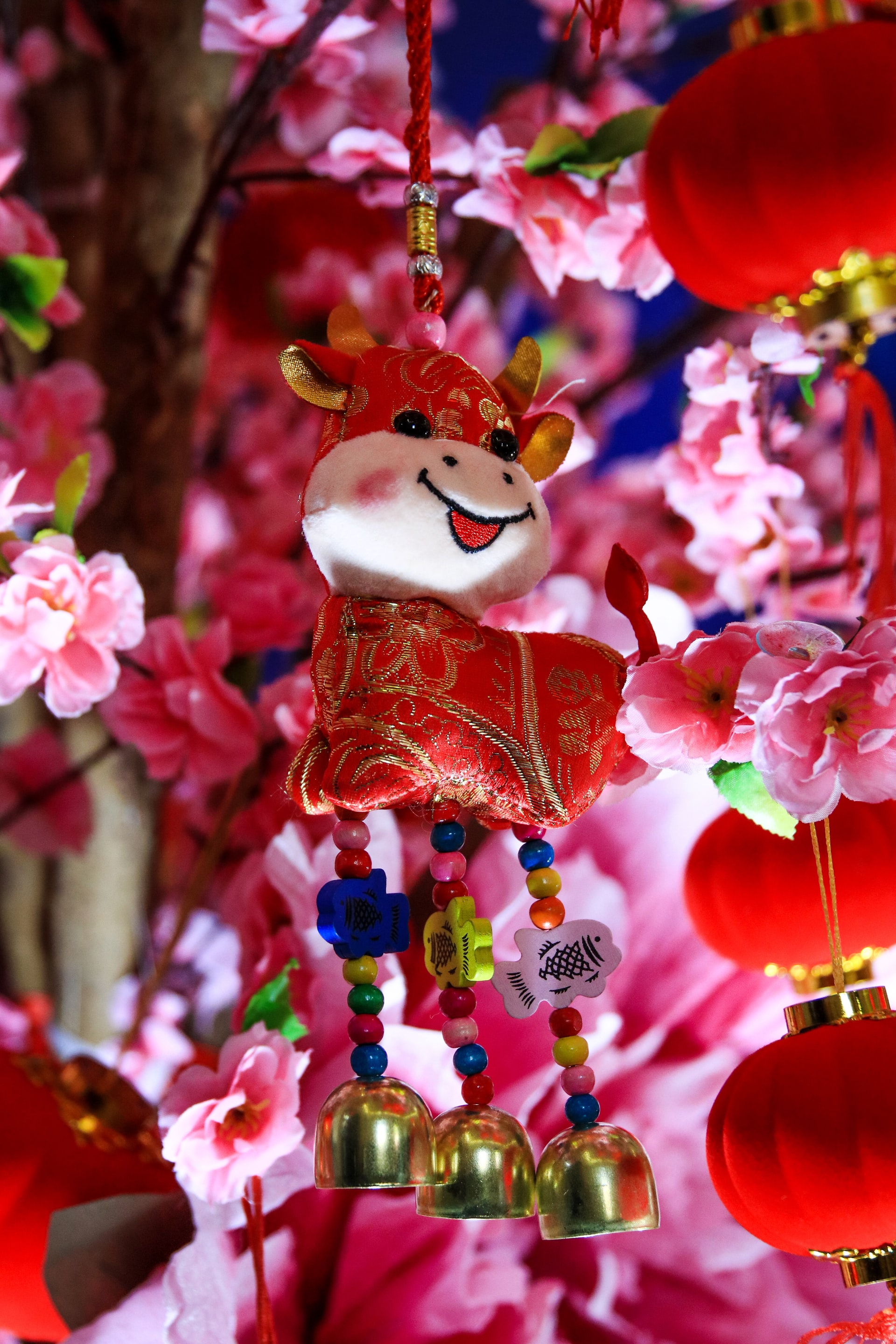 Year of the Ox decorations Lunar New Year in Birmingham