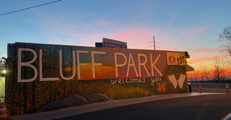 New Mural Alert: Community paints “Bluff Park Welcomes You”  (photos)