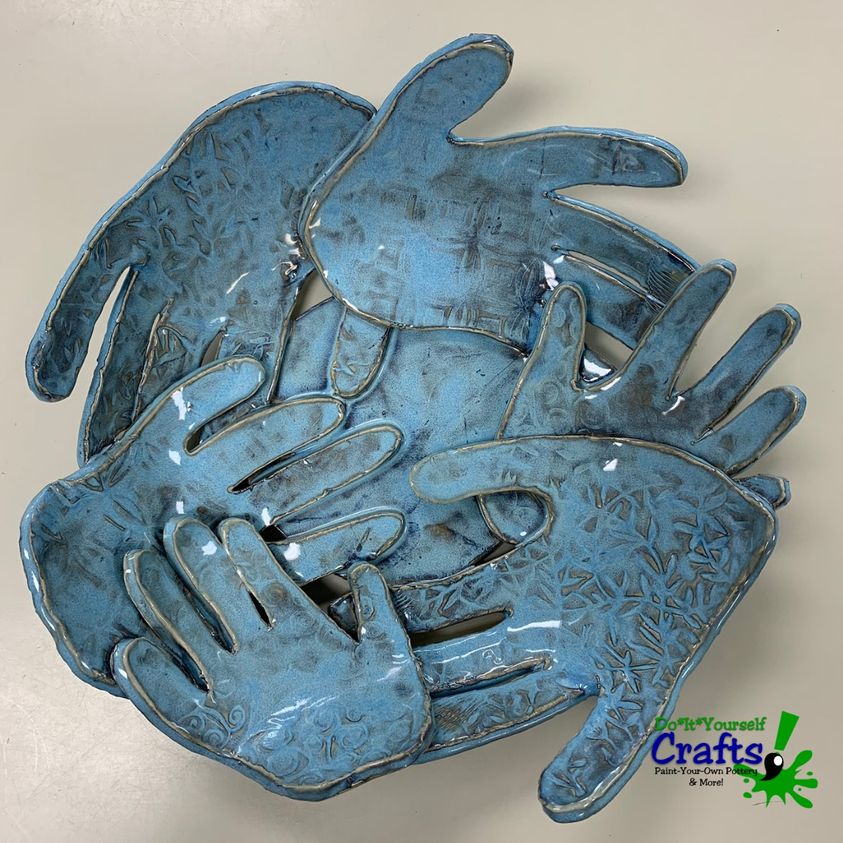 DIY Crafts clay hands bowl art classes in Birmingham