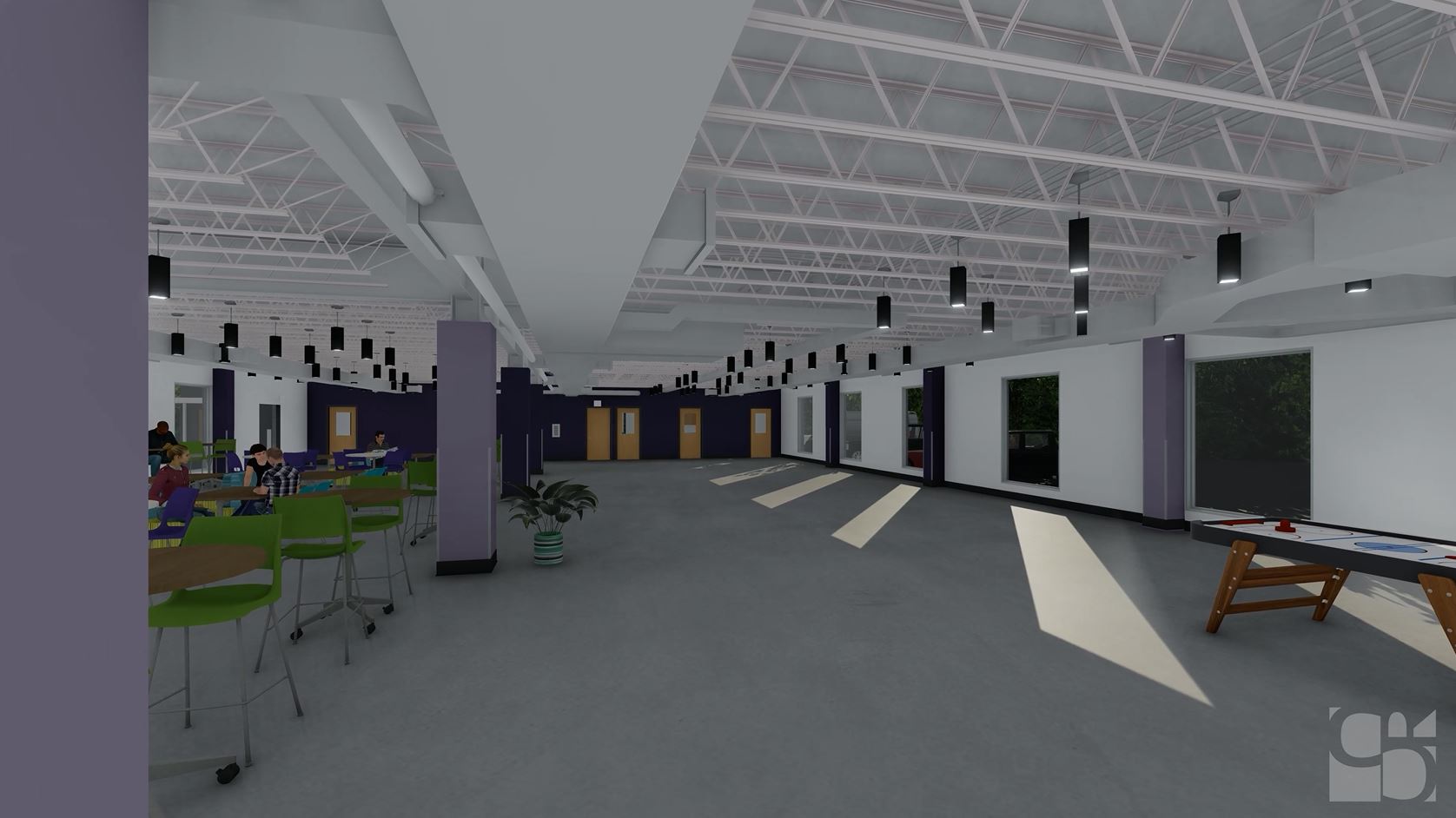 the future cafeteria at Magic City Acceptance Academy