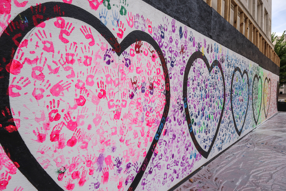 Birmingham hearts mural