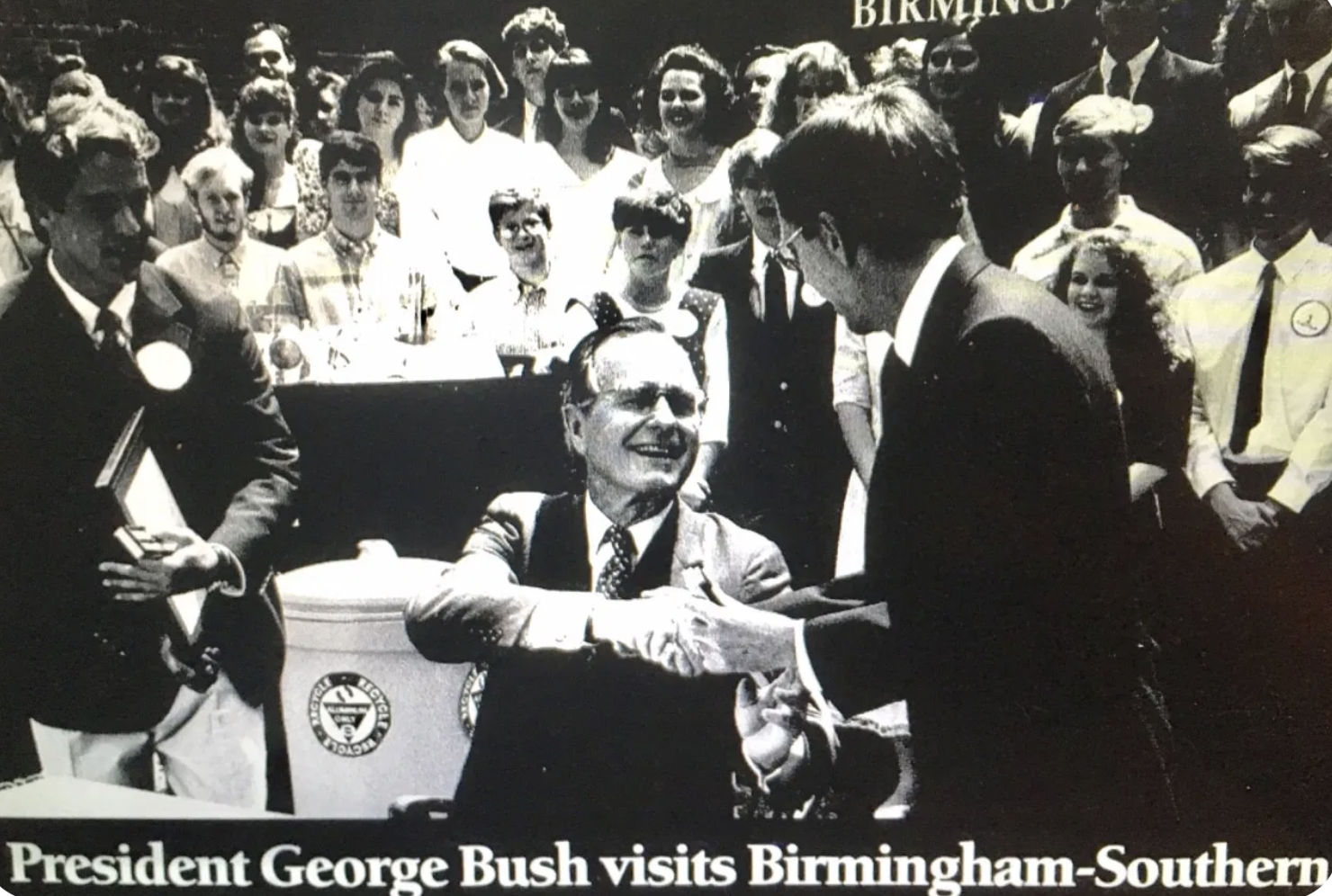 5 key moments that shaped environmental history in Birmingham since the first Earth Day 5 President George H.W. Bush at BSC