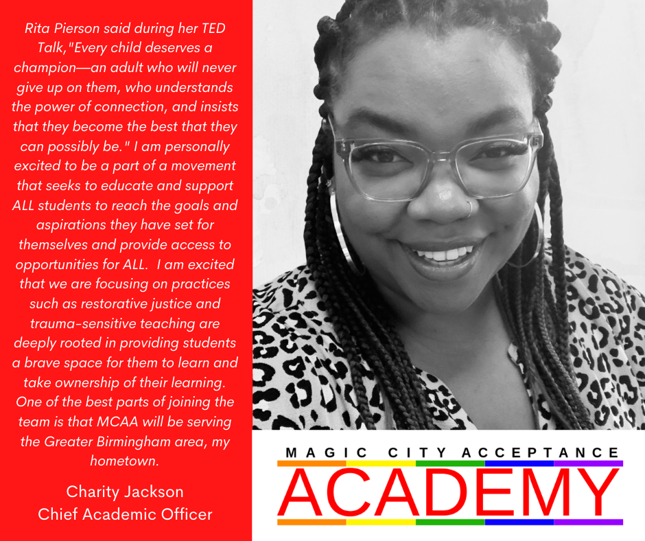 Charity Jackson, Magic City Acceptance Academy