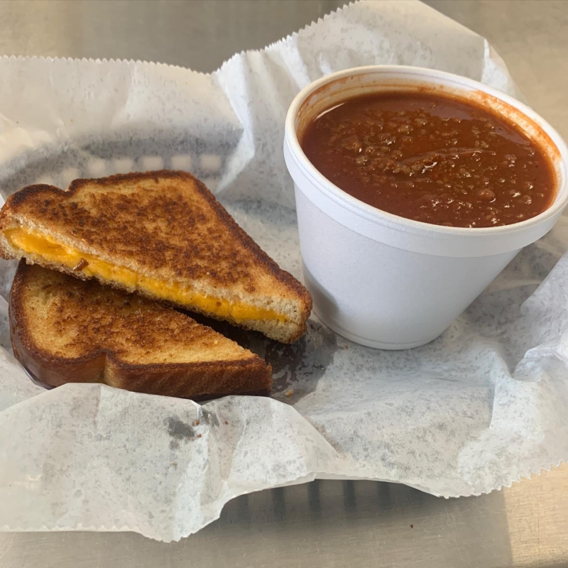 Diplomat Deli grilled cheese with chili