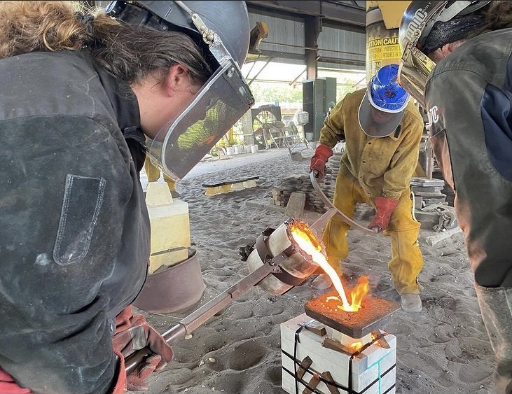 5 heritage crafts to learn + where to take classes in Birmingham 6 metal workers pouring red hot iron