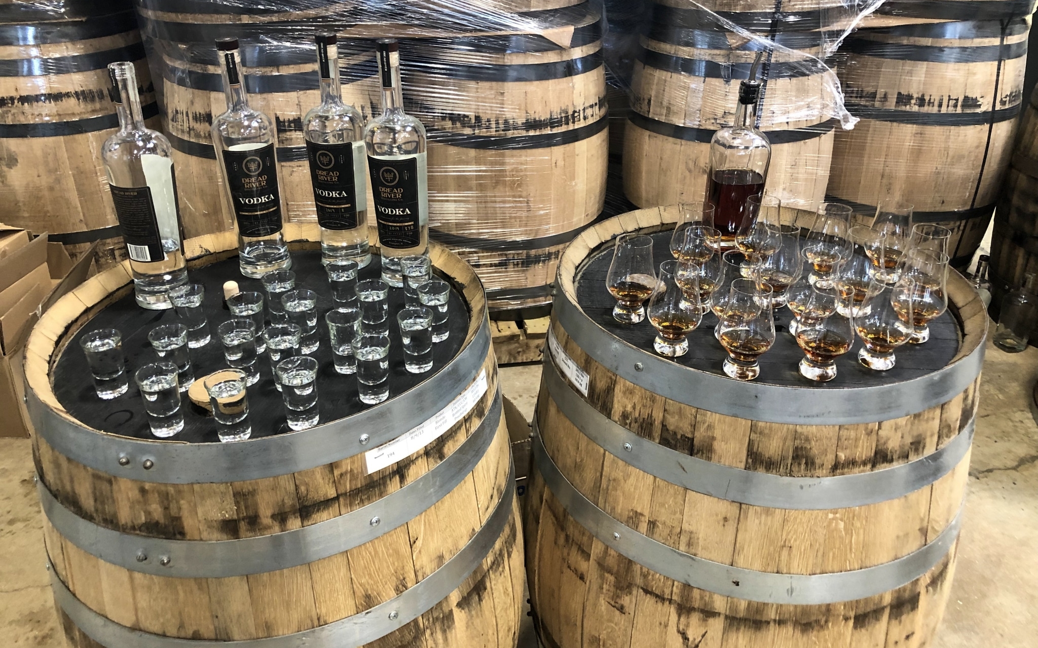 bourbon at distillery