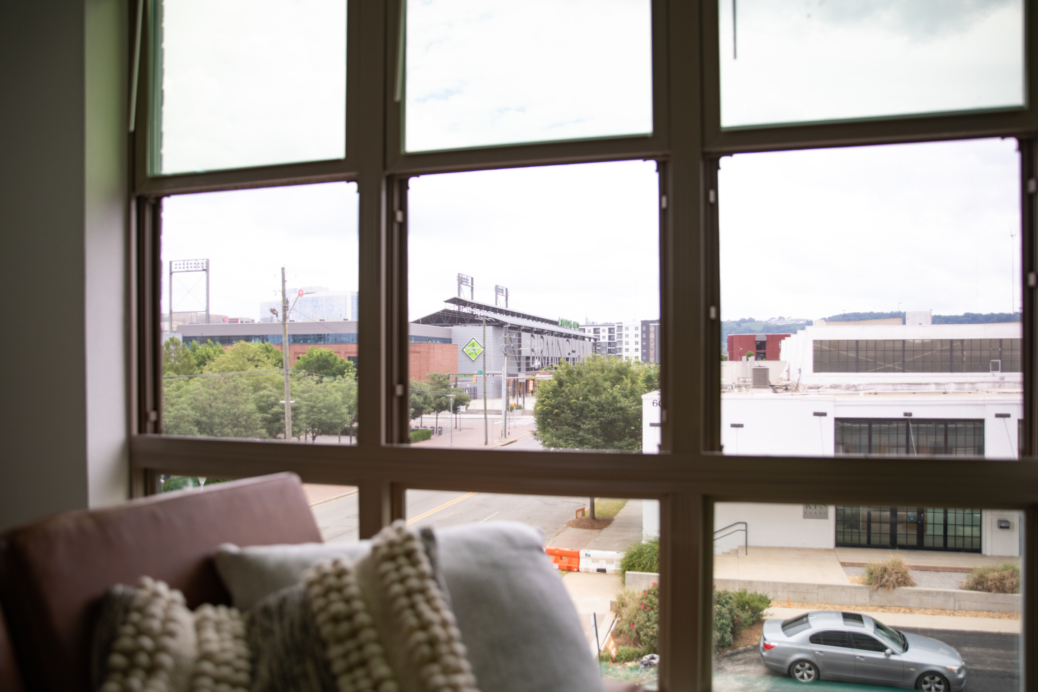 An inside look at Birmingham's great new student living, Lumen Above Railroad Park 5 View of Regions Stadium