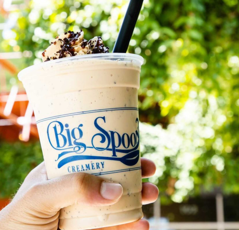 The new milkshake flavor at Big Spoon Creamery is Coffee Mocha Cookie.