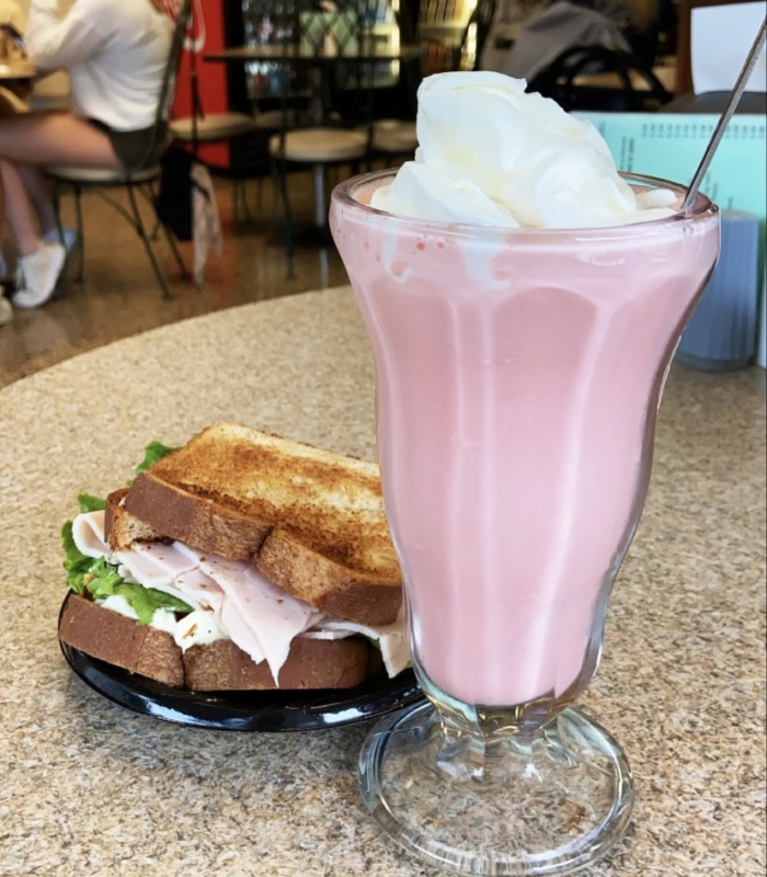 Strawberry milkshake from Gilchrist is the perfect sweet treat this summer.
