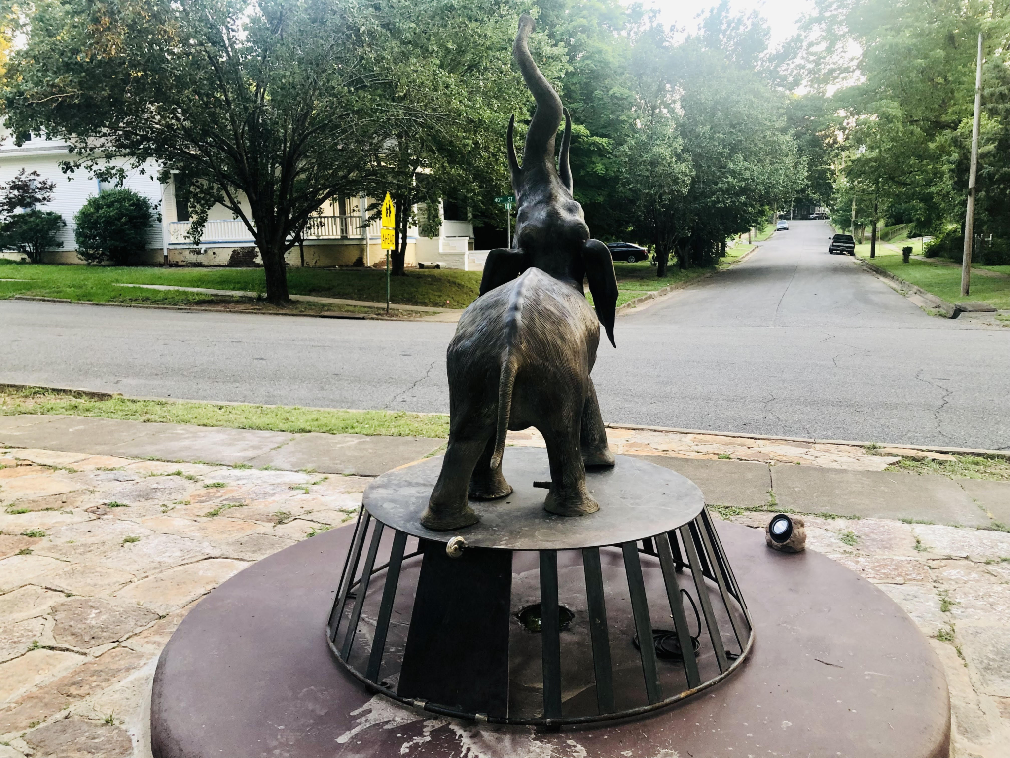 Breaking! Miss Fancy celebration in Avondale Park tonight 5 Miss Fancy keeps guard over the Avondale neighborhood. Photo by Pat Byington for Bham Now.