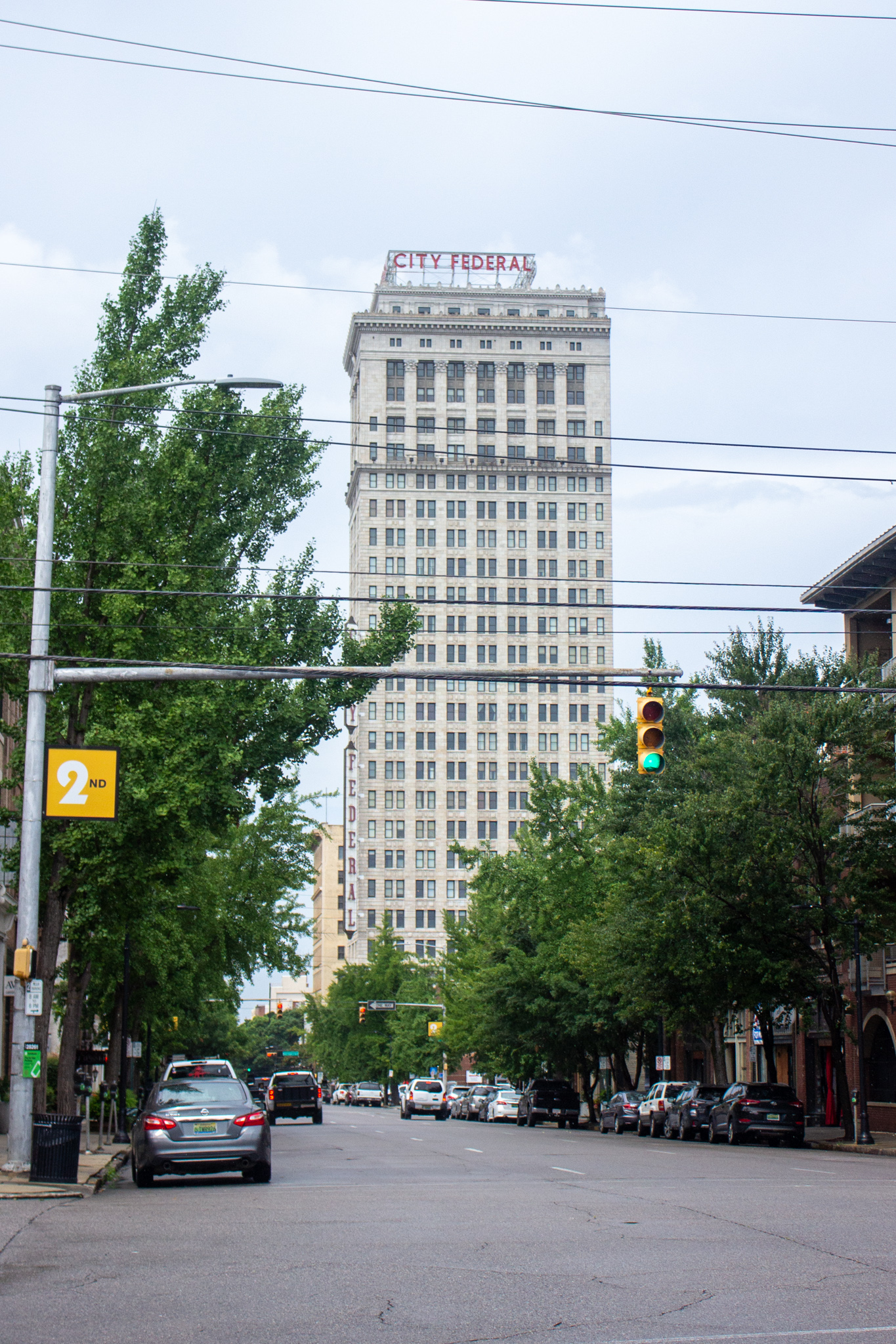 Second Avenue looks good even on a rainy day. Photo by Libby Foster for Bham Now