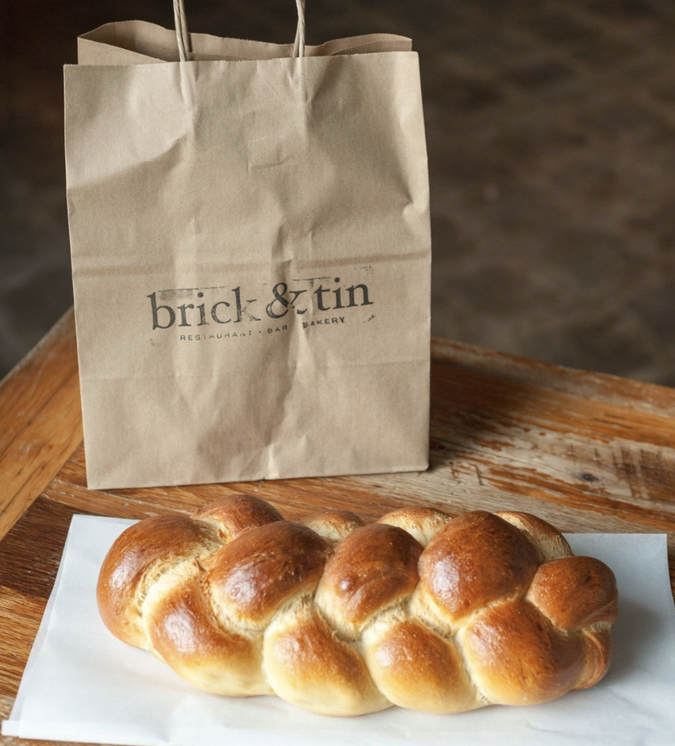 Brick and Tin's famous challah bread. 
