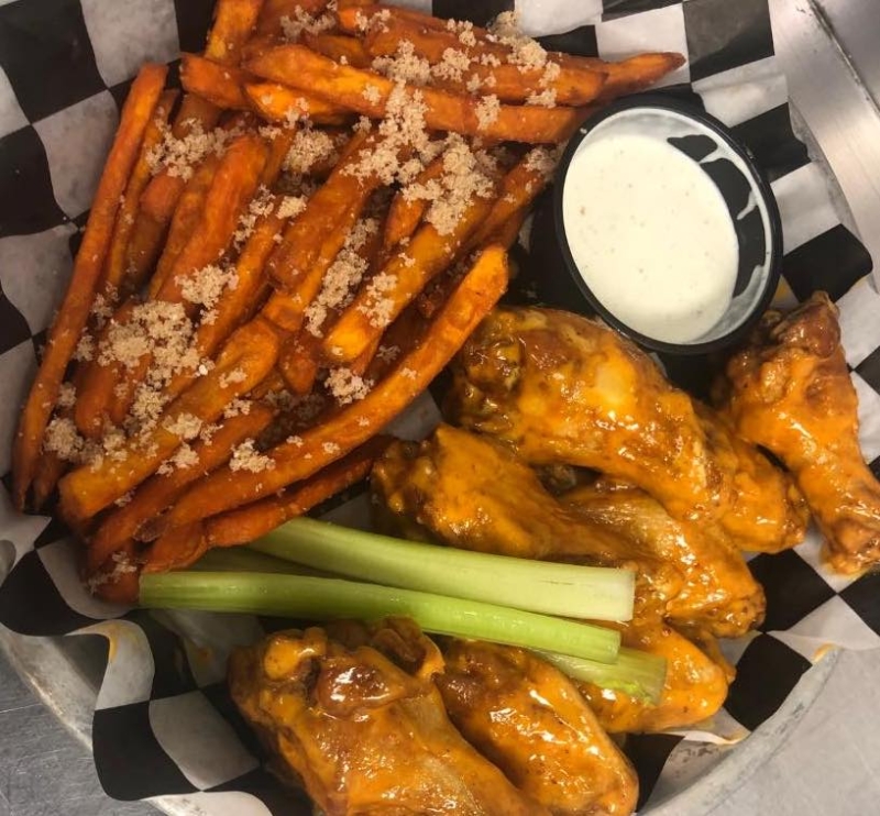 Wings and sweet potato fries to satisfy your late night craving