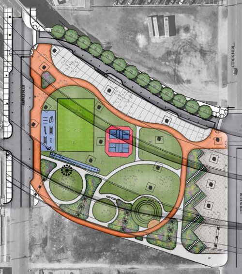 Block A: 15th Street to 16th Street RECREATIONAL SPORTS AND GATHERING SPACE