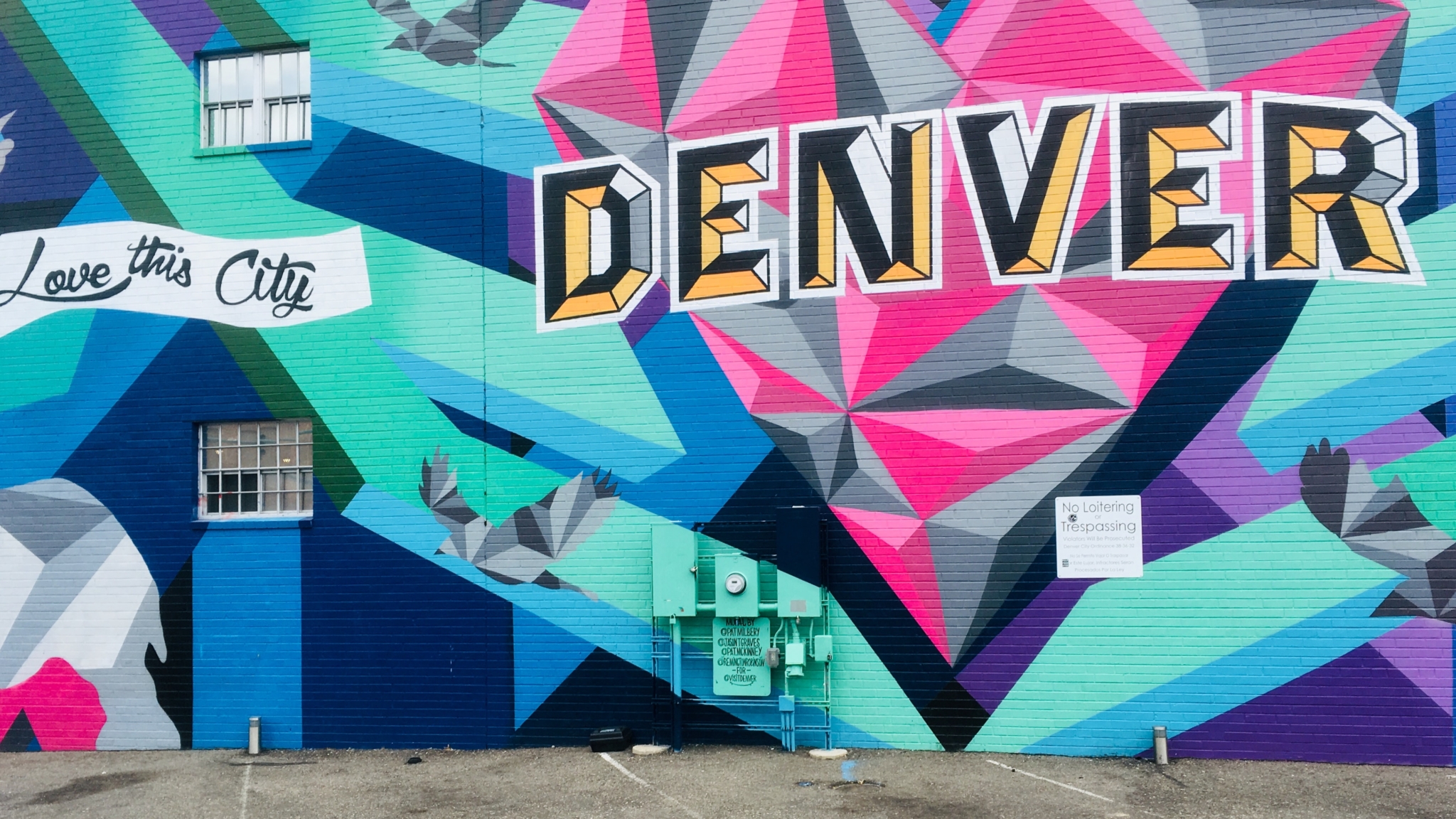 denver colorado mural sign love this city