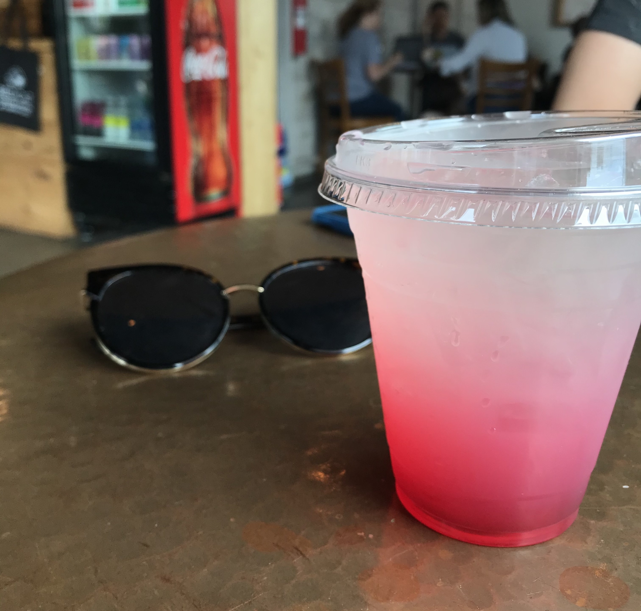Dragonfruit lemonade from Red Cat Cafe
