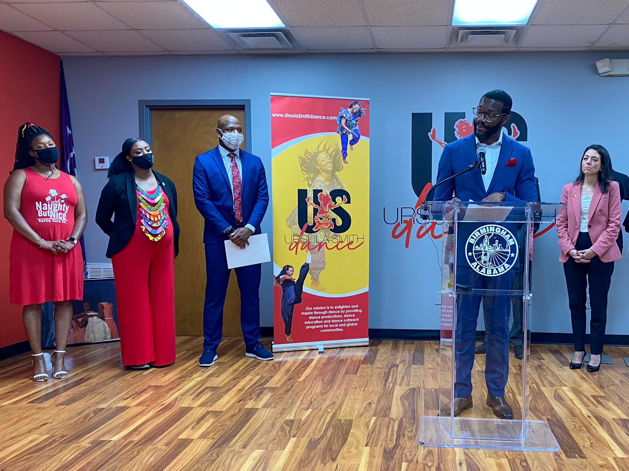 Mayor Woodfin is excited about Mastercard's efforts to revitalize Birmingham. Photo via Tira Davis for Bham Now