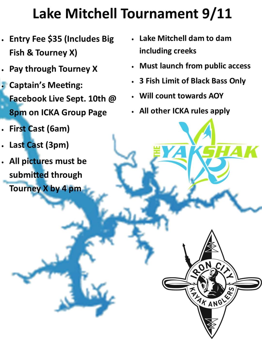 Everything you need to know about this kayak fishing tournament on Sept. 11 3 Lake Mitchell kayak fishing tournament