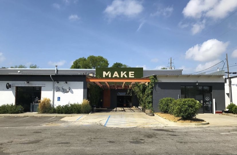 front of the make bhm building where art and coworking combine 