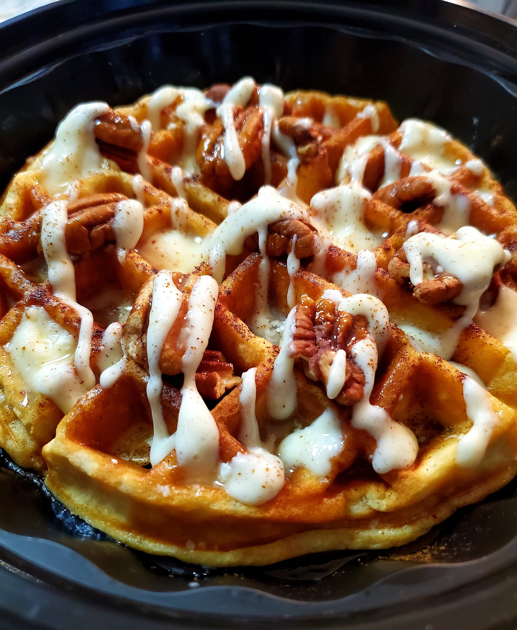 Bell Peppers cinnamon roll waffle