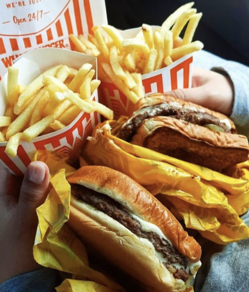 A Whataburger classic: fries and burgers.