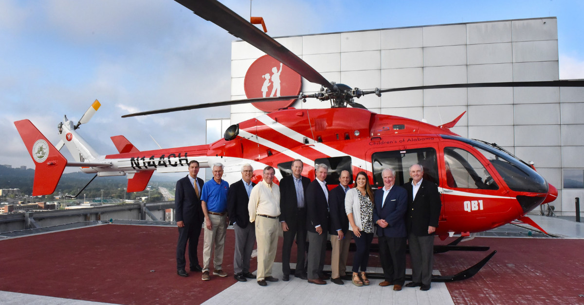 Generous donation from Monday Morning Quarterback Club To Children’s of Alabama—about their new helicopter Generous donation from Monday Morning Quarterback Club To Children’s of Alabama—about their new helicopter