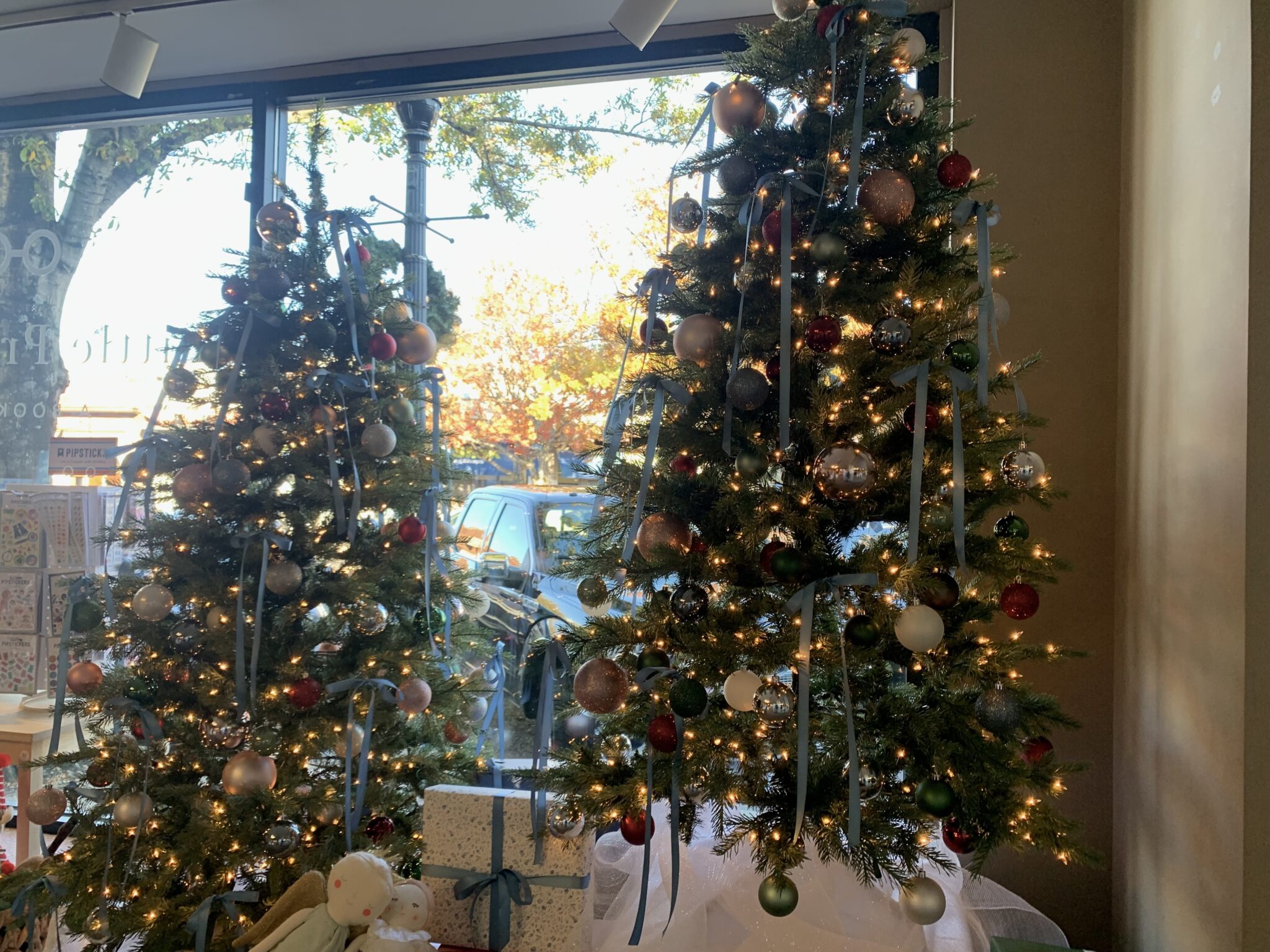 twin christmas trees