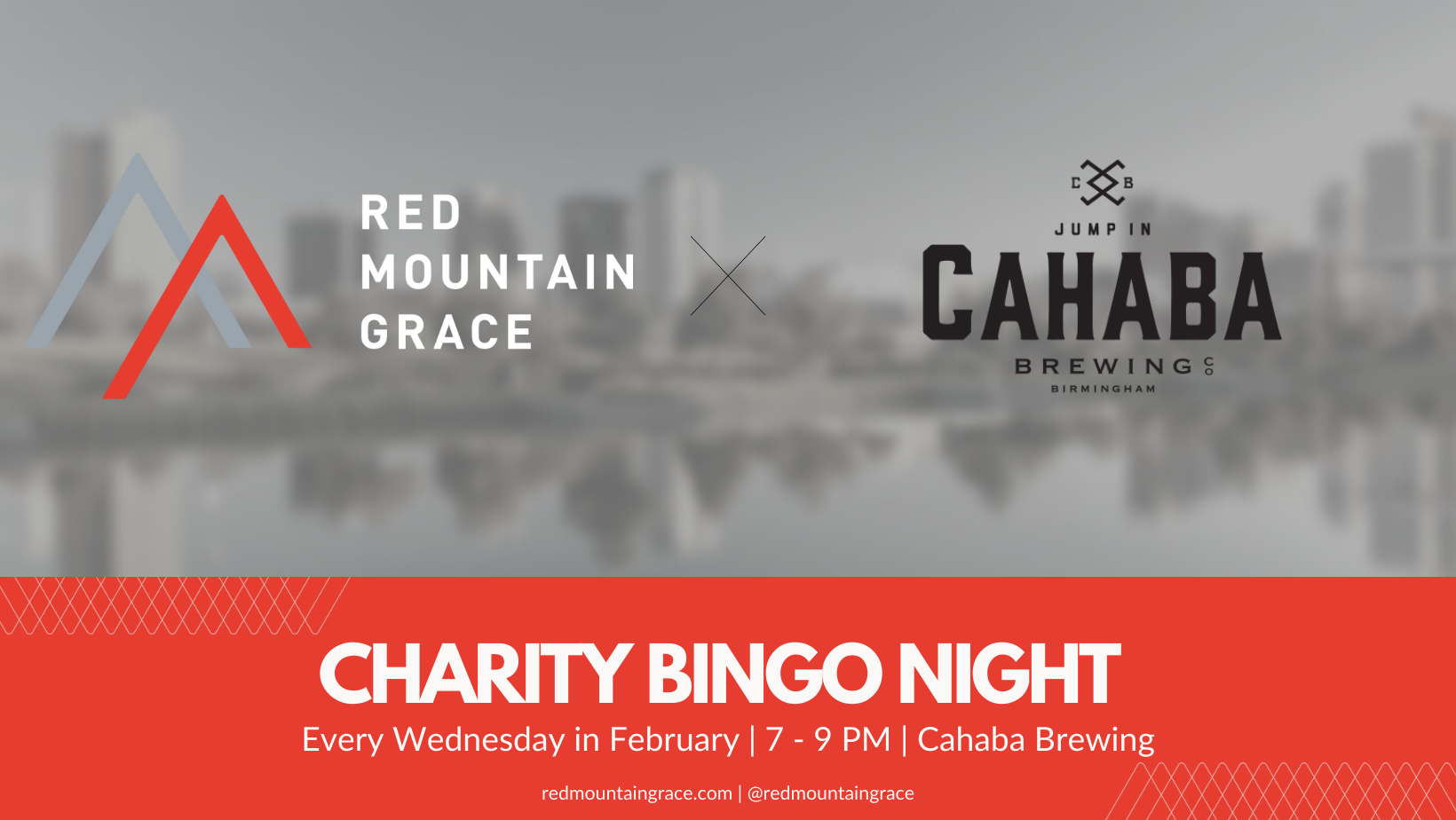 Bingo Night Graphic Cahaba Brewing Company Charity Bingo Night Benefiting Red Mountain Grace